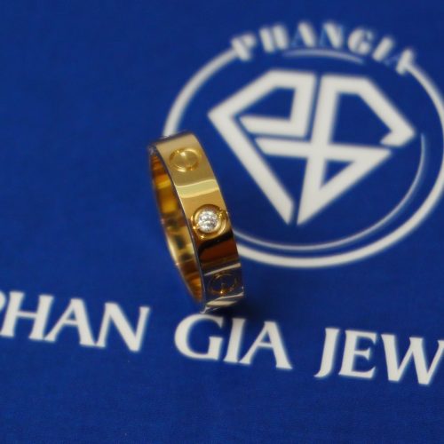 Nhẫn Cartier Love 18K Yellow Gold, 1 Kim Cương