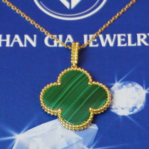 Dây chuyền Magic Alhambra Long 18K Yellow Gold, Malachite