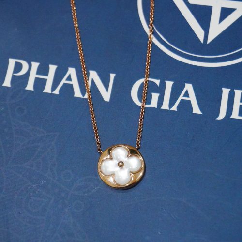 Dây chuyền LV Color Blossom M Sun Pendant, 18K Rose Gold