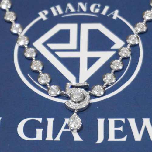 Dây Chuyền Chanel Eternal N°5 Diamond Line, 18K White Gold