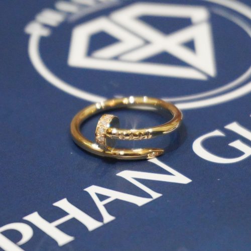 Nhẫn Cartier Juste un Clou, Small Model Diamonds, 18K Yellow Gold